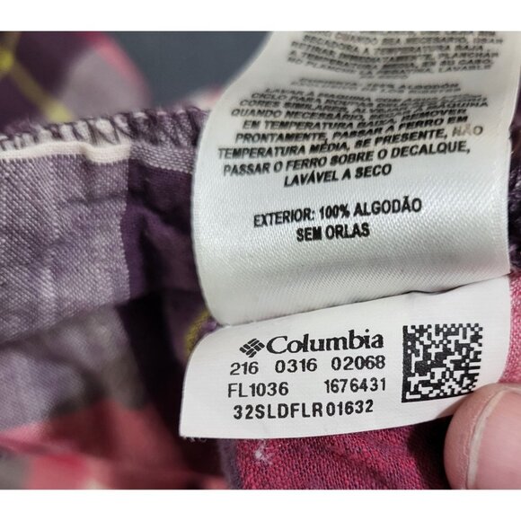 COLUMBIA PFG Women's Small Coral Springs II Button Up Shirt Cotton Outdoor Plaid - Picture 10 of 11